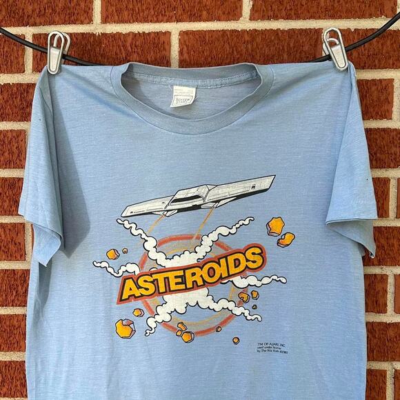 Vintage 1981 asteroids atari video game promo shirt - Picture 2 of 6